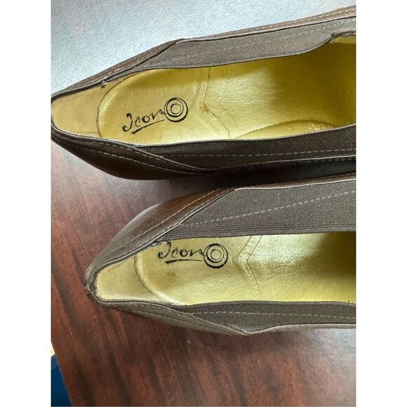 Vintage Icon Leather Girl with a Pearl Earring Brown Slip On Shoes Size 7.5B - Picture 7 of 8